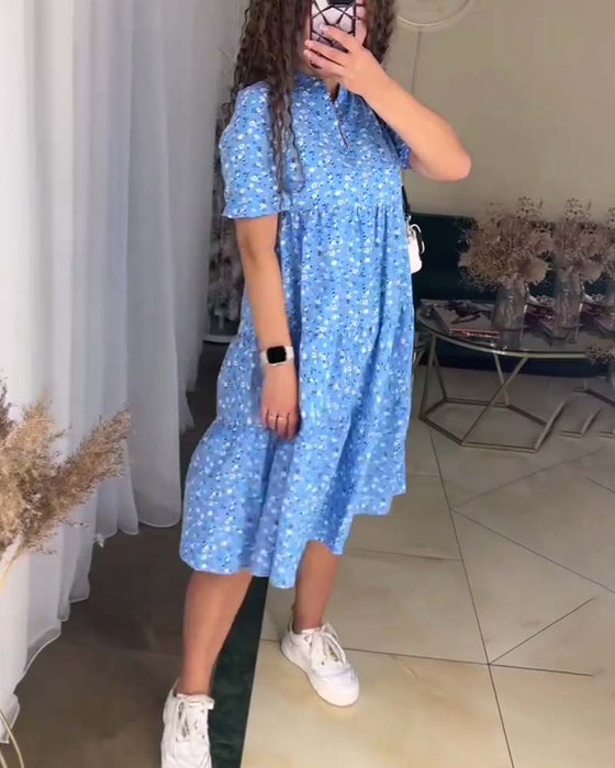 Robe décontractée ample à fleurs