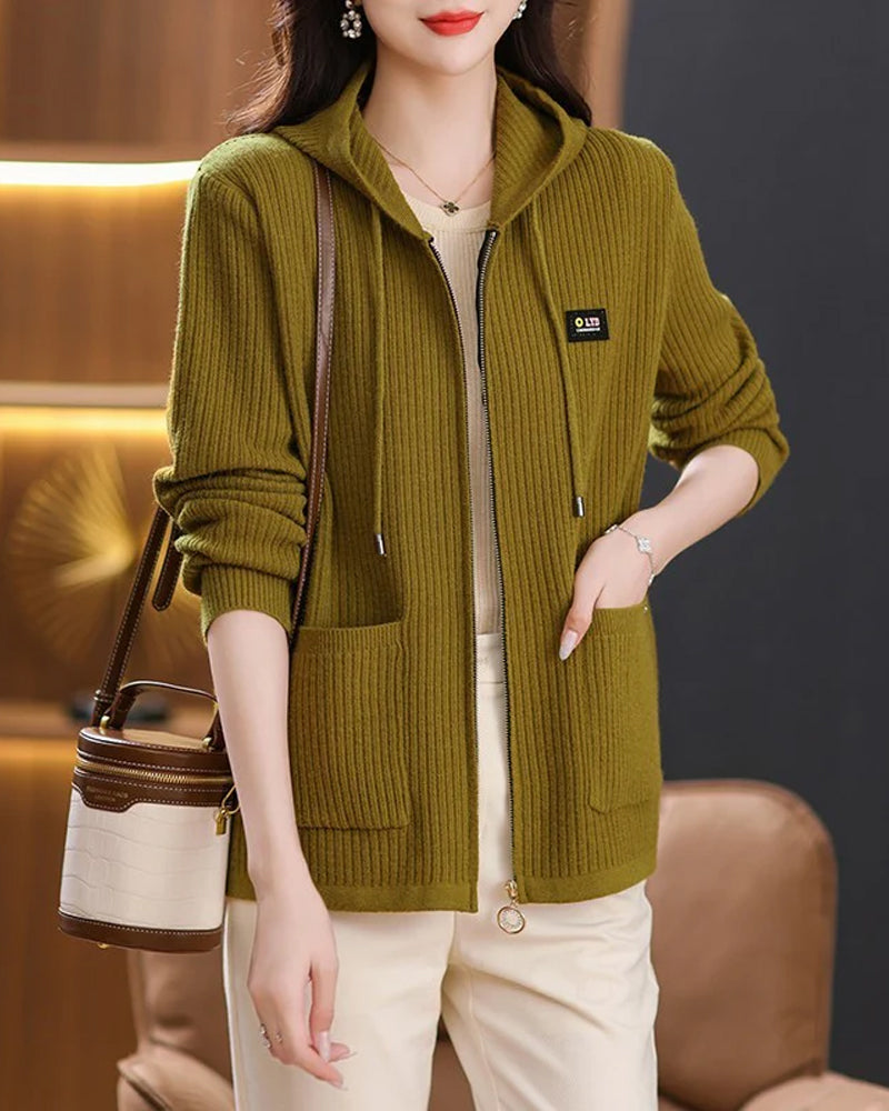 Veste À Capuche Avec Fermeture À Glissière