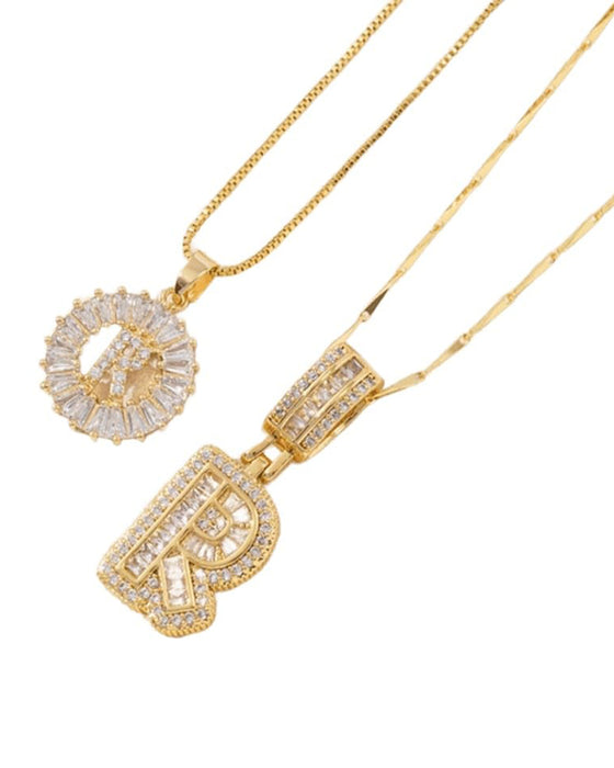 Colliers Lettre Initiale Pendentif 2 Paquet