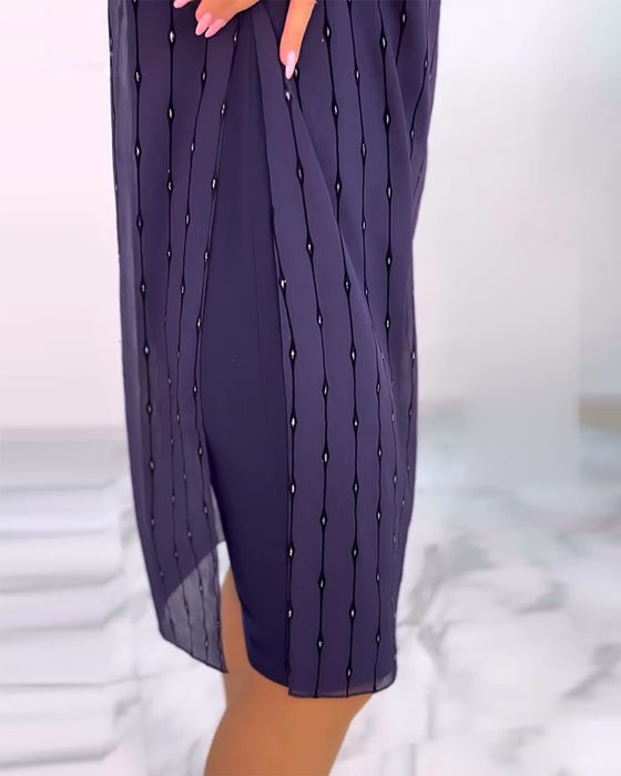 Robe Unie Plissée