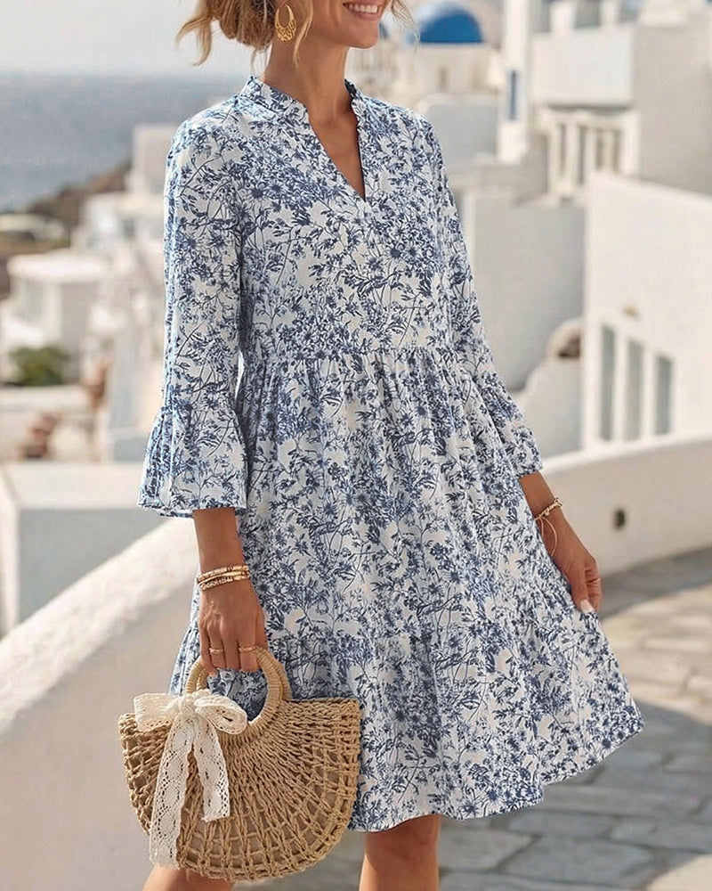 Robe Fleuri Col V Gâteau