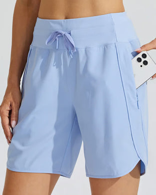 Short De Sport Taille Haute Avec Contrôle Du Ventre