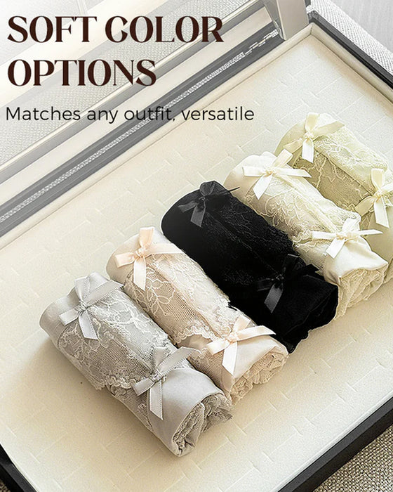 Culotte En Dentelle Douce Taille Mi-Haute Pour Femme