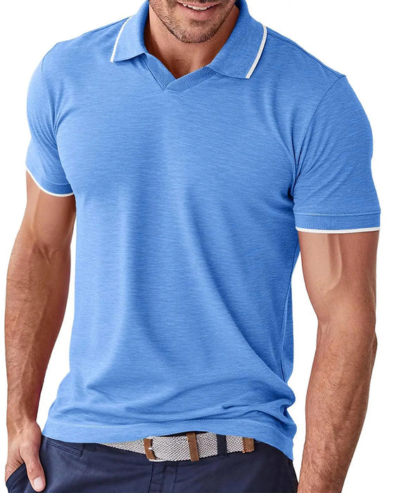 T-Shirt Homme, À Revers, Manches Courtes
