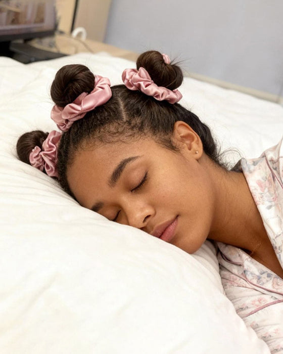 Bigoudi Sans Chaleur En Satin Multifonction Et Élastique À Cheveux Non