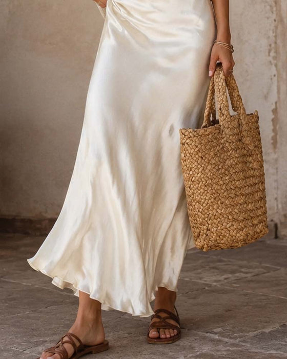 Ensemble Deux-Pièces Col En V Manches Longues Pull Unie Robe Slip