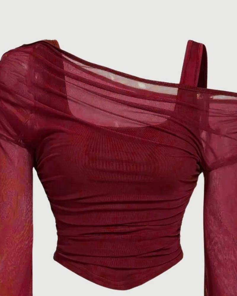 Chemisier Maille Volanté Manche Longue Cami