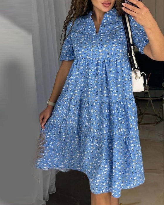 Robe décontractée ample à fleurs