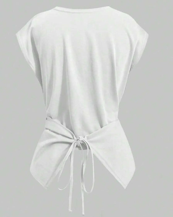 Haut A Ourlet À Bride Croisée Crop Top
