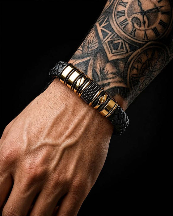 Bracelet En Cuir Premium Pour Hommes