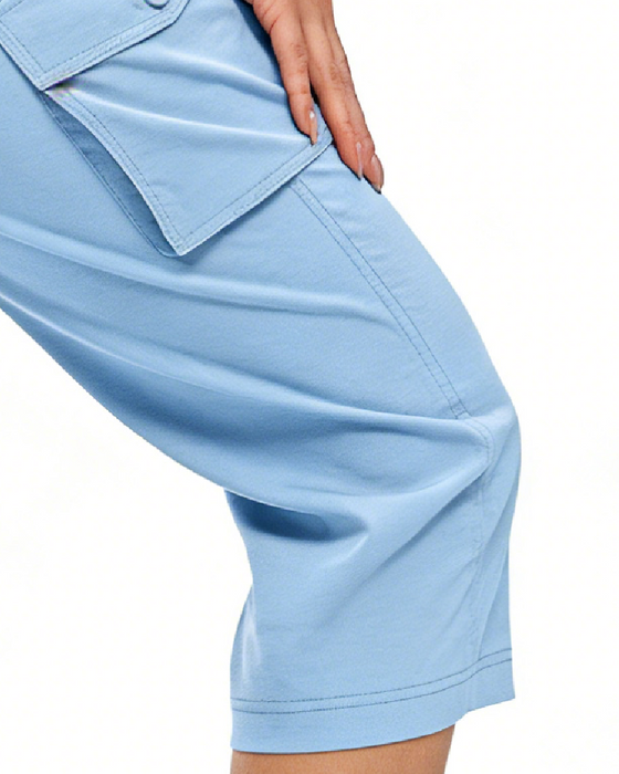 Pantalon Décontracté Court Multi-Poche Randonnée