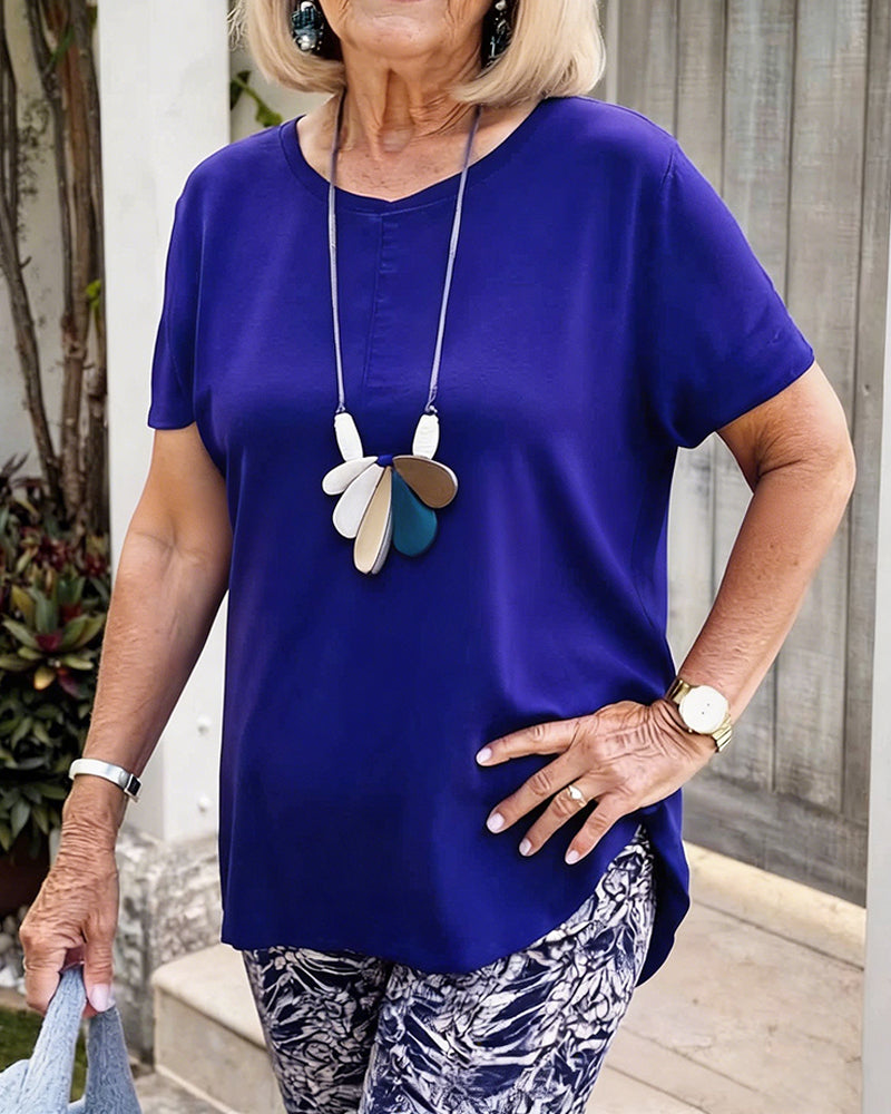 Set Unie Couleur Imprimé Casual