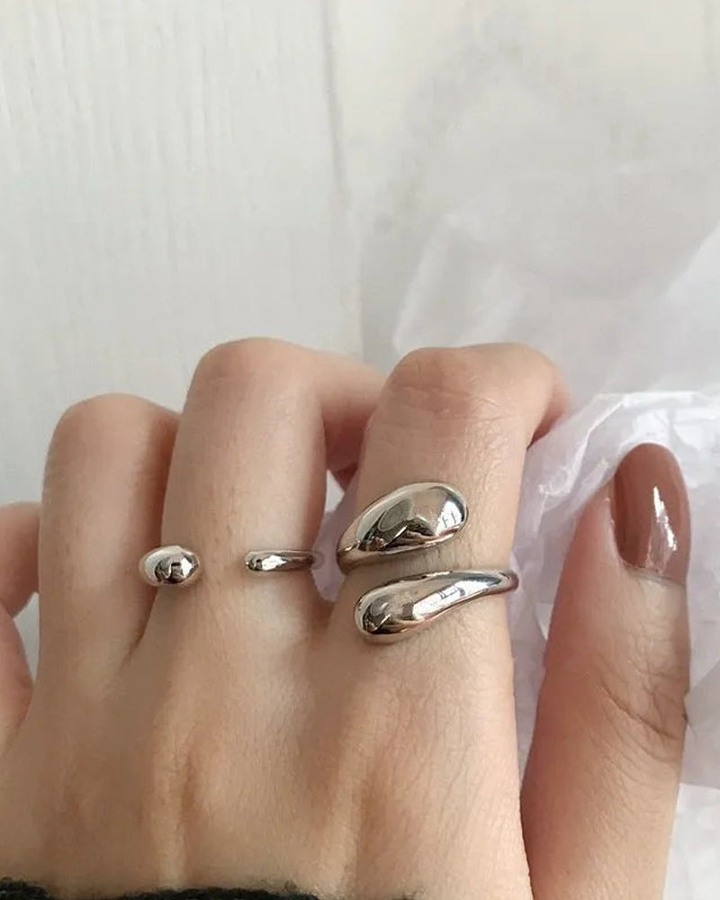 Bague Goutte D'Eau Irrégulière