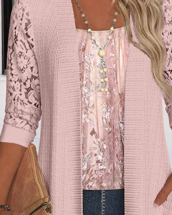 Haut À Fausse Deux-Pièces Et Patchwork