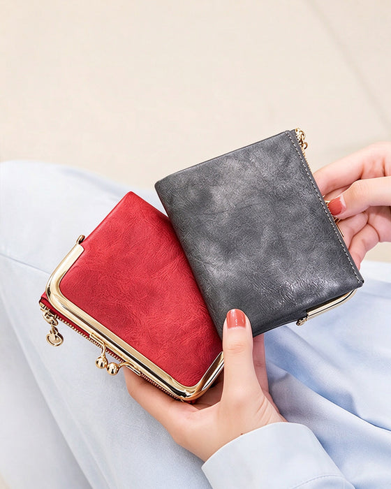 Mini Portefeuille Court Carré Mode Pour Femme