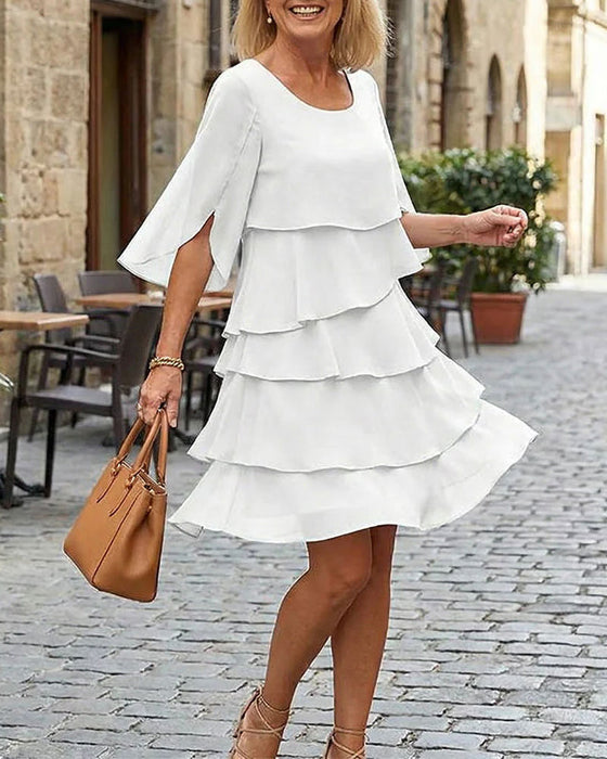 Robe Loose Col Rond Gâteau