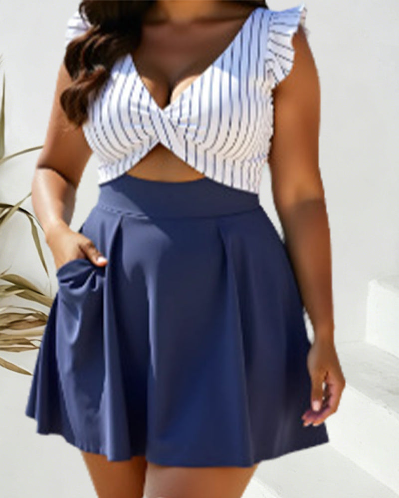 Robe Une Pièce Jupe Croisée