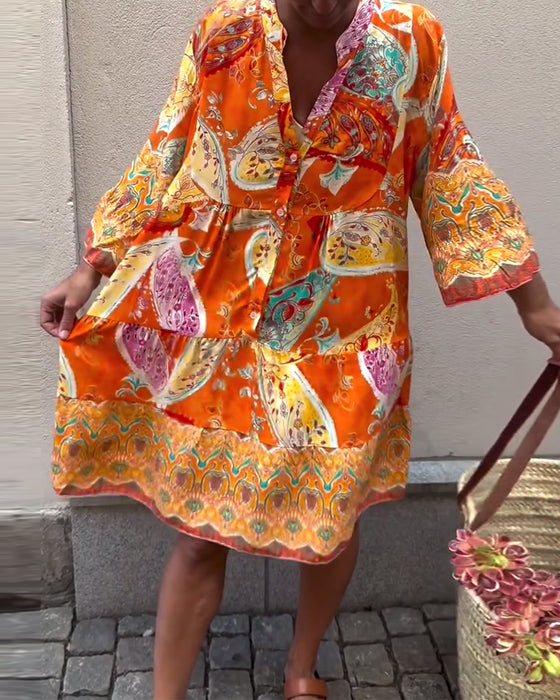 Robe Bohème À Imprimé Tendance