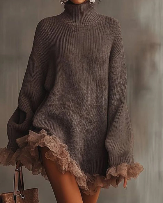 Ensemble Avec Style Élégant, Couche de Pull Et Robe Camisole