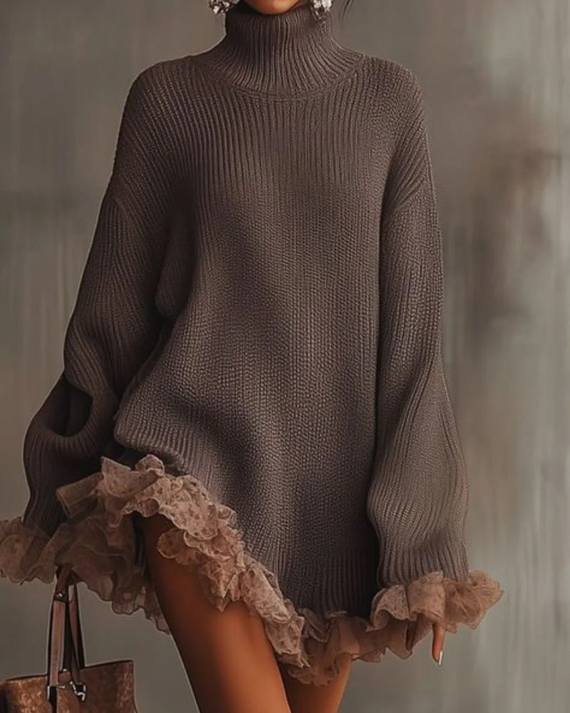 Ensemble Avec Style Élégant, Couche de Pull Et Robe Camisole