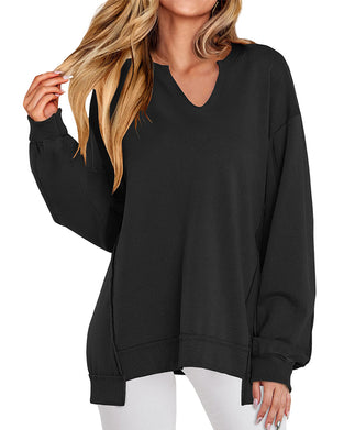 Sweat Col V Uni Loose