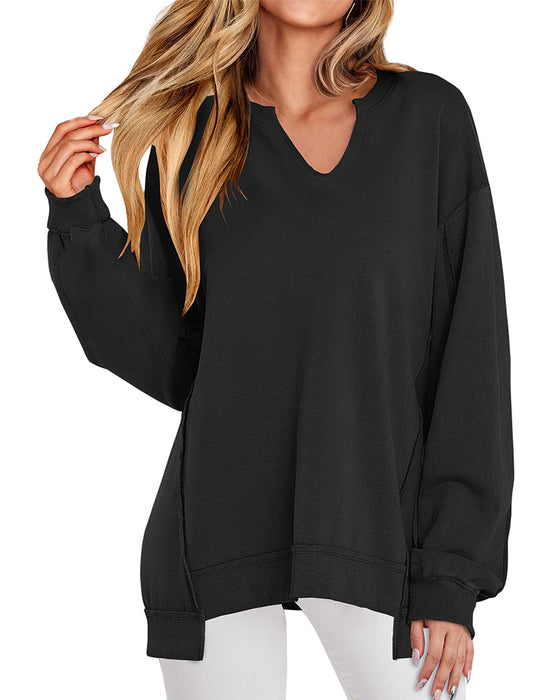 Sweat Col V Uni Loose