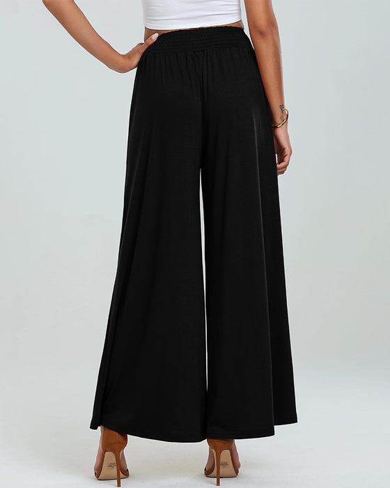 Pantalon Poche Taille Élastique Bootcut