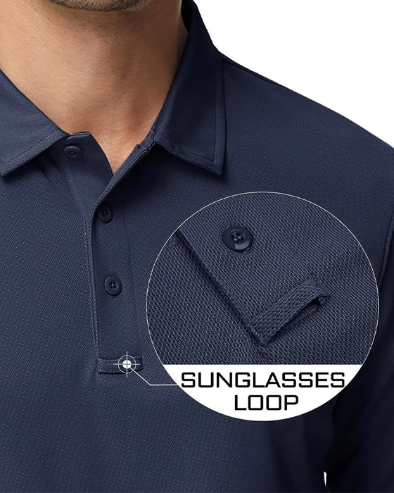 T-Shirt Col Polo Manche Longue Décontracté