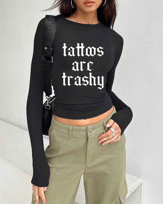 T-Shirt Manches Longues Ajustées