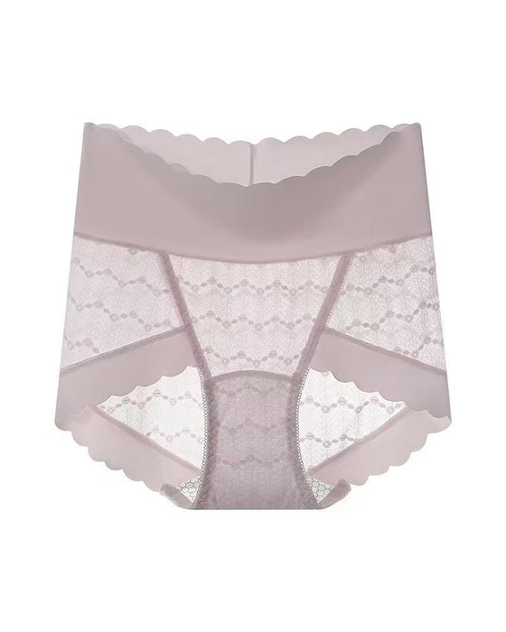 Culottes Respirantes Sans Coutures à Haute Taille Dentelle