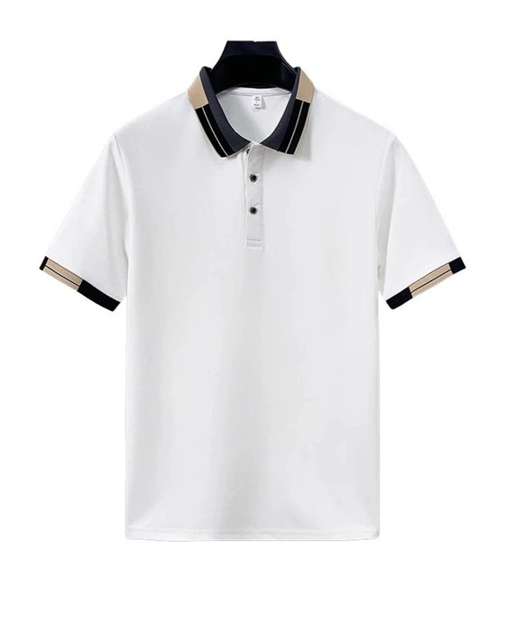 Chemise Bloc De Couleur Manche Courte Polo