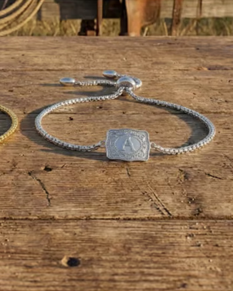 Bracelet Lettre Gaufrée