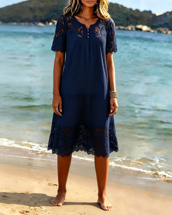 Robe Découpée Patchwork