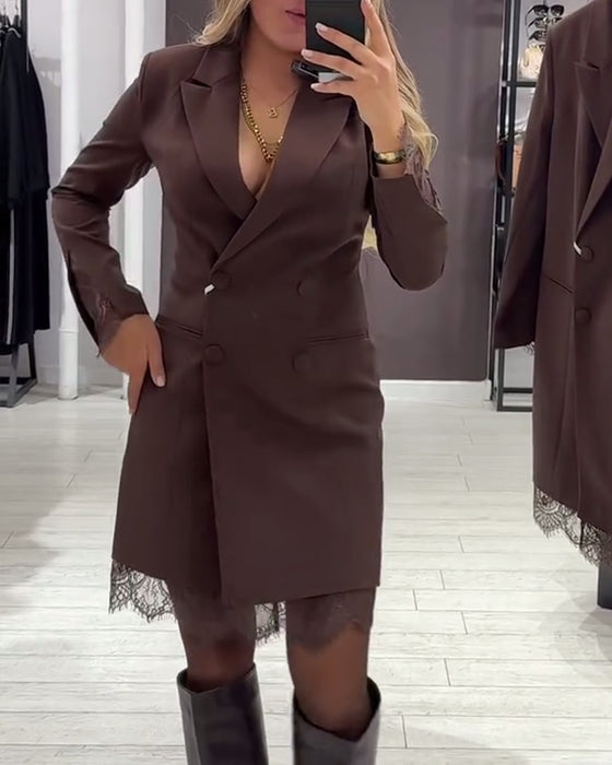 Robe À Col V Et Inserts Pour Le Travail