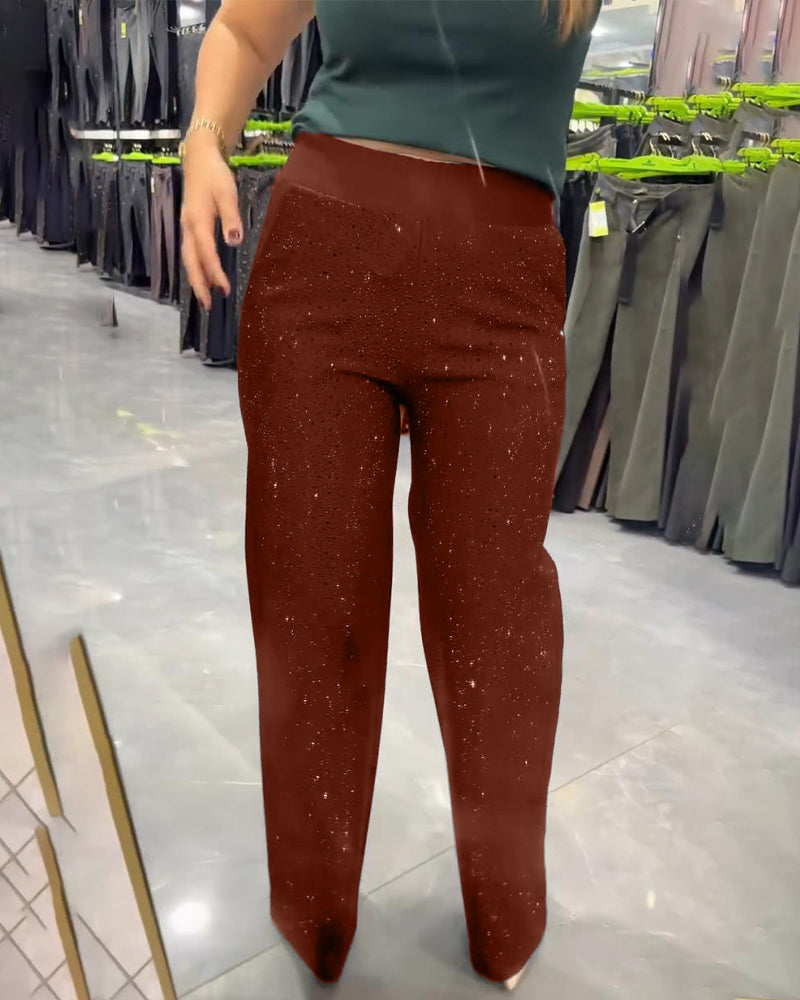 Pantalon Large Tendance Et Décontracté