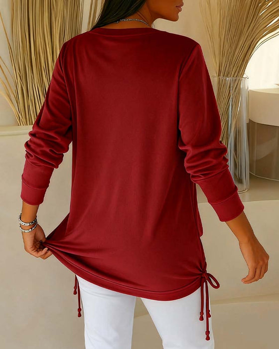 Haut Bicolore À Paillettes Effet Deux-En-Un