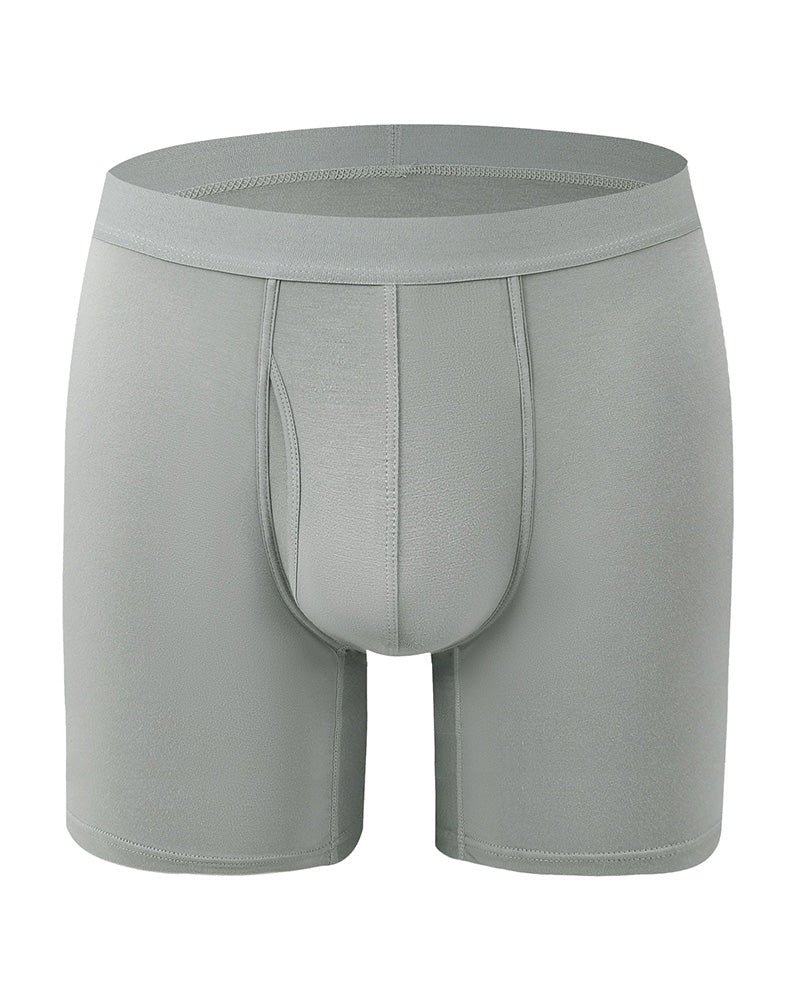 Boxer Homme Unie Fibre De Bambou Extensible, Sous-Vêtement Confortable Respirant Pour Un Usage Quotidien, Sous-Vêtement Homme Décontracté Pour Toutes Les Saisons