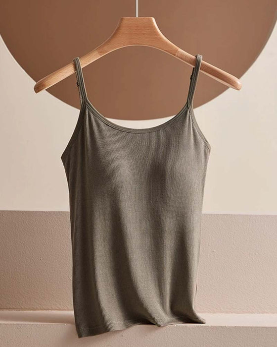 Camisole Côtes Soutien-Gorge Intégré