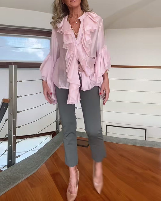 Blouse à la Mode à Volants