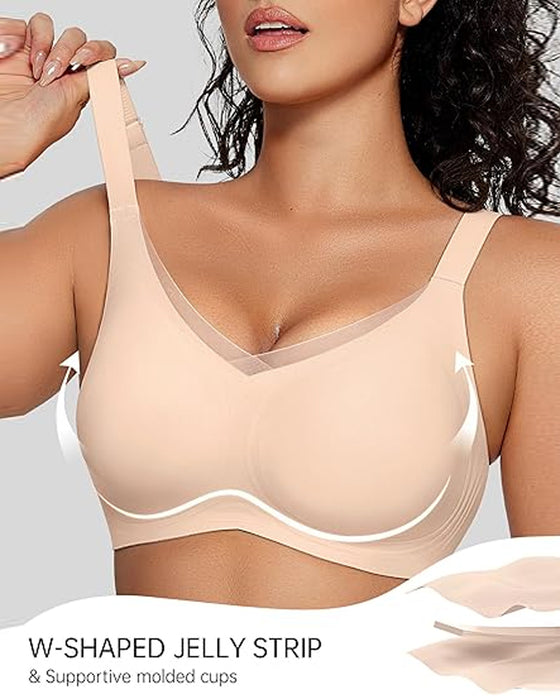 Soutien-Gorge Sans Armature Pour Femme En V Mesh – Bralette Confortable Et Offrant Un Bon Maintien