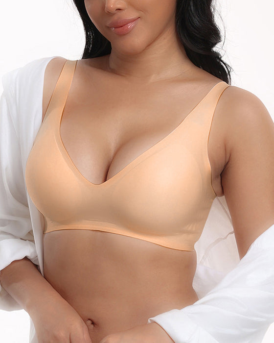 Soutien-Gorge Femme Confortable Sans Coutures Bonnets Complets Doux et Crémeux