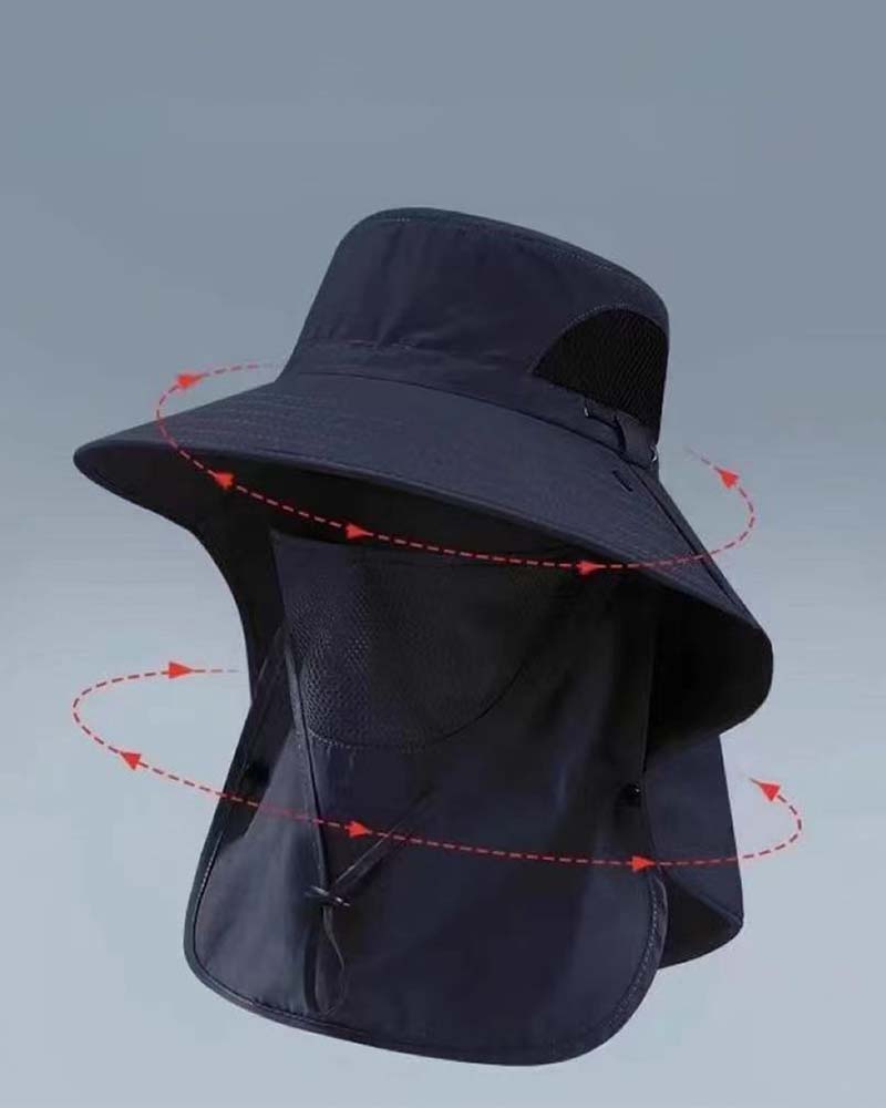Chapeau Couvre-Visage Soleil Protection Seau