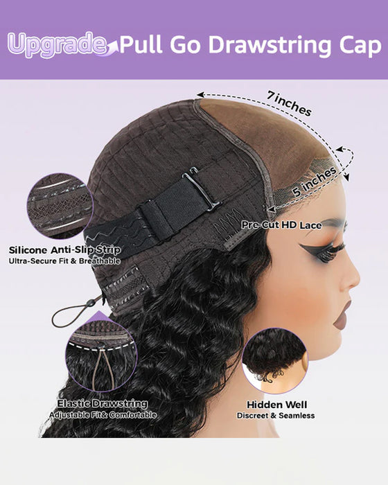 Perruques Pré-Soyeuses Lisses Faciles À Porter Sans Colle