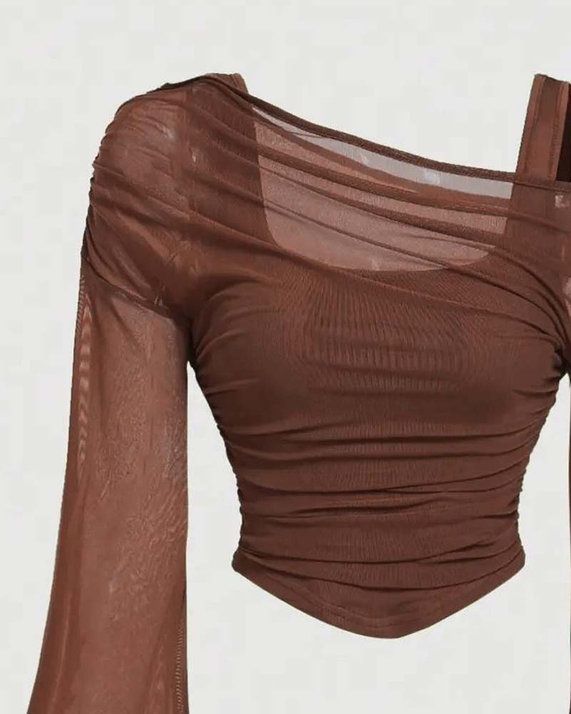 Chemisier Maille Volanté Manche Longue Cami