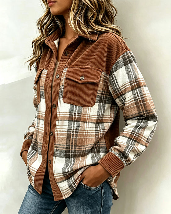 Chemise Carreau Patchwork Poche
