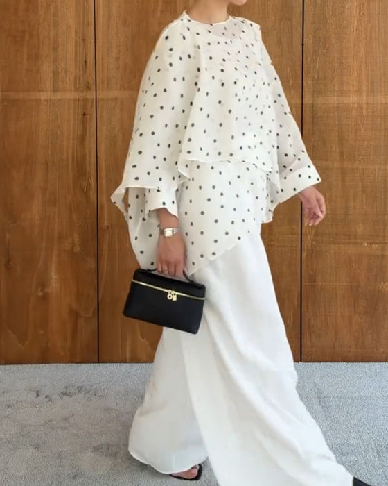 Blouse Polka Dot Irrégulière