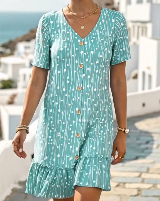 Robe Col V Ligne Col Rond