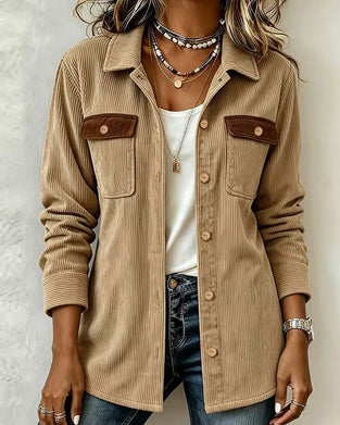Chemise Manche Longue Revers Décontractée