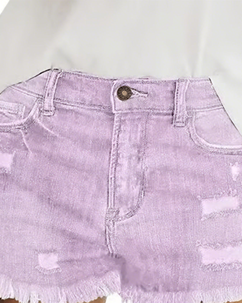 Short Brut Ourlet Denim