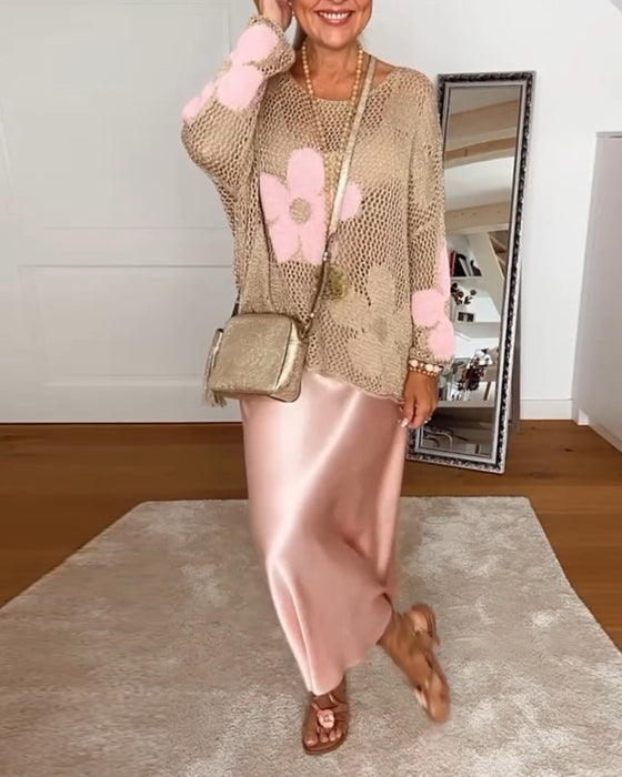 Jupe plissée élégante de couleur unie